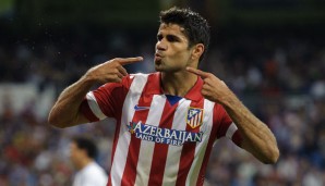 Diego Costa ist aktuell zusammen mit Messi Führender der Torschützenliste in Spanien