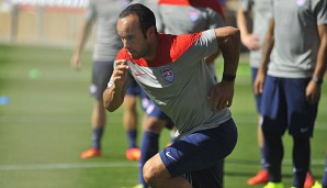 Im Trainingslager war Landon Donovan noch mit vollem Einsatz dabei