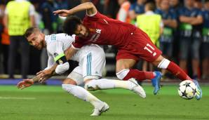 Mohamed Salah hatte sich im CL-Finale in einem Zweikampf mit Sergio Ramos verletzt.