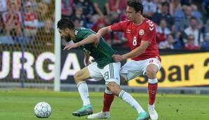 Thomas Delaney (r.) hatte gegen Mexiko Schwierigkeiten, die Gegner zu erkennen.