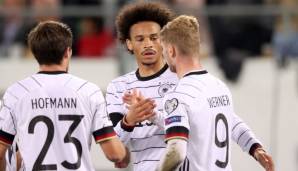 Leroy Sané (m.) und Timo Werner (r.) schossen "Die Mannschaft" mit ihren Toren zum Sieg gegen Lichtenstein.