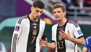 Kai Havertz und Thomas Müller müssen um ihren Platz in der DFB-Elf kämpfen.