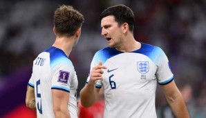 Die englische Verteidigung um Harry Maguire und John Stones darf sich gegen Mbappé keine Fehler erlauben.