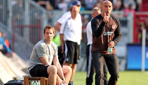 St. Paulis neuer Trainer Andre Schubert (r.) erinnert nicht nur optisch Holger Stanislawski