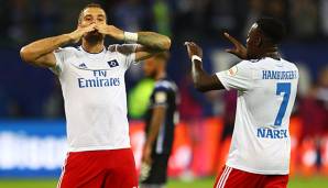 Pierre-Michel Lasogga hat beim Sieg des HSV gegen Bielefeld zwei Tore erzielt.