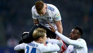 Der HSV gewinnt gegen den SV Sandhausen.