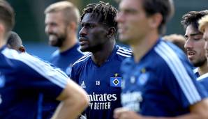 Wurde von den HSV-Fans beim Training mit donnerdem Applaus begrüßt: Bakery Jatta.