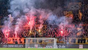 Ein Pyro-Vorfall sorgte beim Dresden-Sieg für Unruhe.