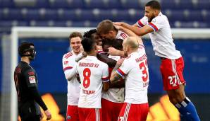 Der HSV hat sich am 14. Spieltag gegen Regensburg durchgesetzt.