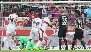 Goalgetter Simon Terodde erzielte zweimal die Führung für Stuttgart