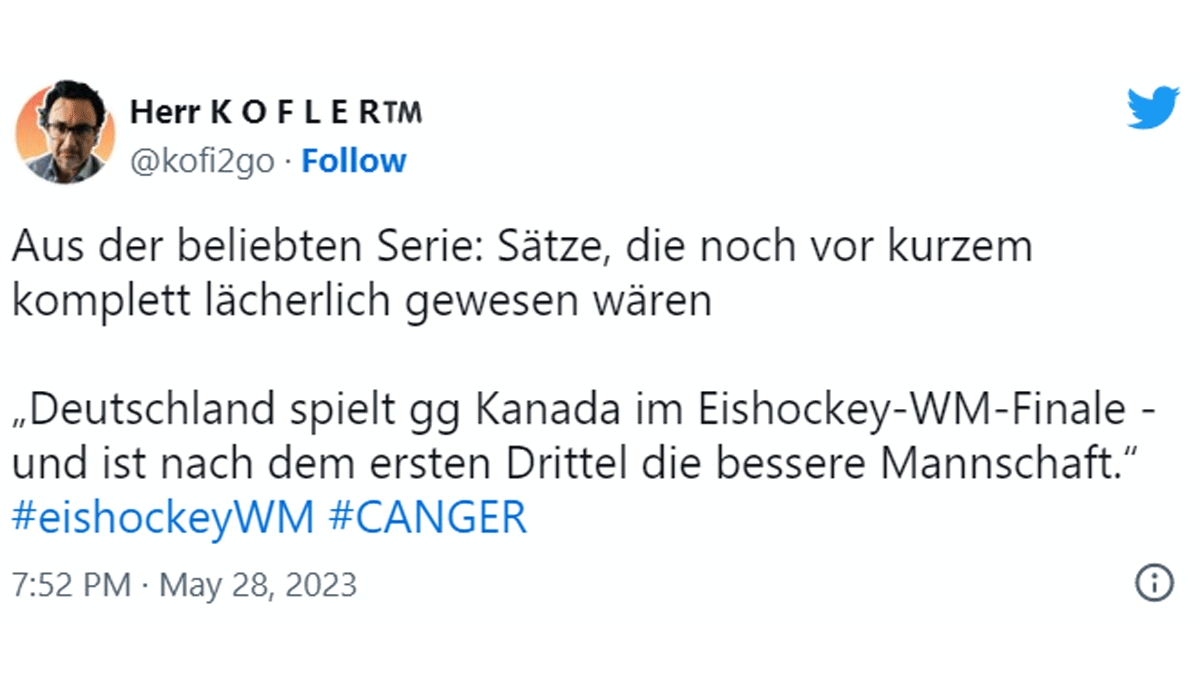 Eishockey, DEB-Team, Deutschland, Kanada, Netzreaktionen, Twitter, WM