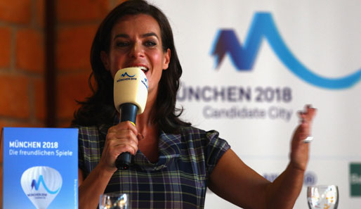 Vorsitzende des Kuratoriums für München 2018 Katharina Witt freut sich über DFL-Unterstützung