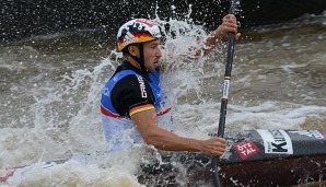 Fabian Dörfler holte sich bereits am Samstag im Kajak-Einer die Goldmedaille