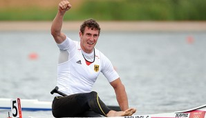 Sebastian Brendel jubelt nach einem fantastischen Schlussspurt über Gold