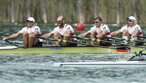 Der Deutsche Doppelvierer kontrollierte von Beginn an von der Spitze das Rennen