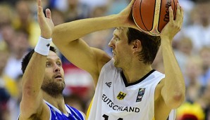 Dirk Nowitzki führte die deutsche Mannschaft mit einer guten Leistung zum Erfolg