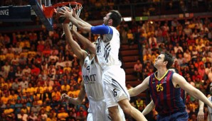 Rudy Fernandez (M.) und Real dominierten Barcelona im Halbfinale beinahe nach Belieben