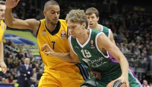 Kapitän Alex King (l.) steht mit Alba vor dem Einzug in die nächste Runde der Euroleague