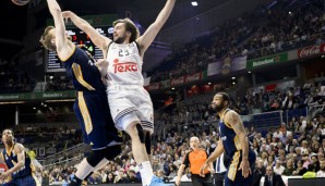 Sergio Llull (r.) und Real Madrid besiegten Alba Berlin deutlich