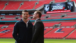 Im Londer Wembley-Stadion kommt es zum Showdown zwischen Froch (l.) und Groves