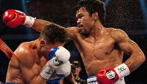 Manny Pacquiao (r.) will einen Kampf mit Floyd Mayweather Jr.