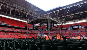 Da der Kampf des Jahres unter freiem Himmel ausgetragen wird, werden Vorkehrungen für typisch britisches Wetter getroffen. Ein Konstrukt um den Ring soll im Ernstfall die Boxer davor schützen, nass zu werden. Zumindest vor Beginn sieht alles gut aus