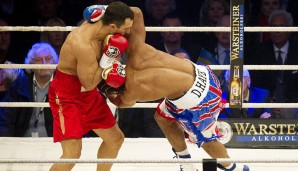 2. Juli 2011, IBF-, IBO-, WBO- und WBA-Titel: Sieg gegen David Haye durch UD