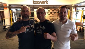 SPOX-Redakteur Jan Höfling (r.) traf Nick Trachte (l.) im Münchner Boxwerk