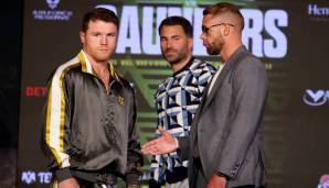 Zwischen Canelo und Saunders gab es bereits viel Spannung.