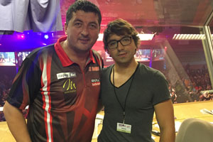 SPOX-Redakteur Adrian Fink traf Mensur Suljovic in Sindelfingen