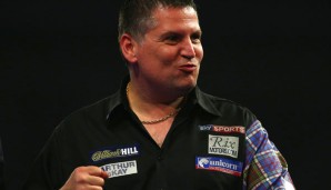 Gary Anderson zog in einem knappen Match ins Halbfinale ein