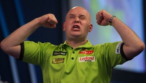 Im Moment des Erfolges brachen die Emotionen aus Michael van Gerwen heraus