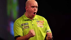 Michael van Gerwen hat gegen Kim Huybrechts gewonnen.