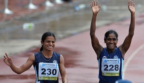 Dutee Chand (l.) darf nicht an den Commonwealth-Spielen teilnehmen