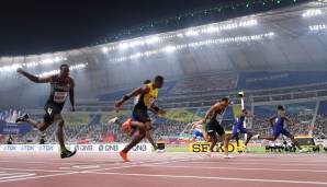 Das 100-m-Finale der Männer ist immer ein Highlight einer WM, vielleicht sogar der Höhepunkt schlechthin. In Doha vor leeren Rängen kommt beim Kampf der Raketenmänner nicht gerade Karnevalsatmosphäre auf.