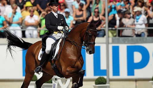 Isabell Werth holte mit Satchmo Gold und Silber bei den Olympischen Spielen in Peking