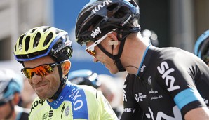 Alberto Contador (l.) fährt für Tinkoff-Saxo