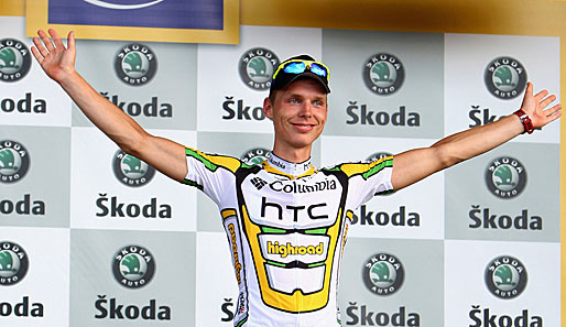 Tony Martin war bei der Tour 2009 Stammgast bei der Trikotvergabe auf dem Podium