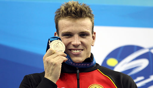 Paul Biedermann mit seiner Bronze-Medaille: Sein Trainer sieht für ihn eine gute Olympia-Perspektive