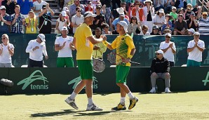 Erleichterung bei Lleyton Hewitt und Chris Guccione: Australien bleibt erstklassig