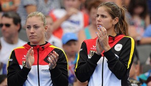 Angelique Kerber und Julia Görges freuen sich über die Unterstützung