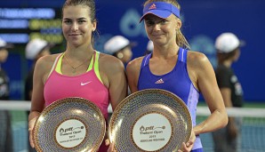 Daniela Hantuchova (r.) setzte sich gegen Ajla Tomljanovic durch