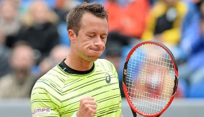 Philipp Kohlschreiber freut sich über seinen Halbfinaleinzug in München