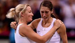 Teamchefin Barbara Rittner bedauert den unversöhnlichen Saisonausklang von Andrea Petkovic (r.)