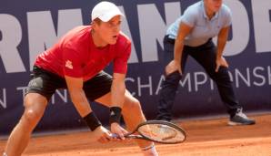 Daniel Masur stand 2018 auf dem Centre Court von Hamburg.