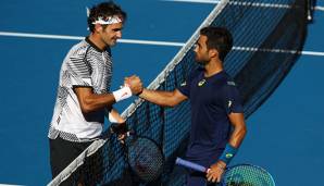 Noah Rubin traf bei den Australian Open 2018 auf Roger Federer.