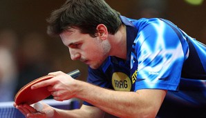 Timo Boll gewann seine beiden Matches gegen Walter Wels