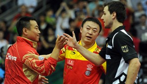 Timo Boll und Ma Long stehen bei der Weltmeisterschaft in der zweiten Runde