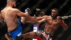 Tyron Woodley (r.) will auch in New York seinen Titel verteidigen