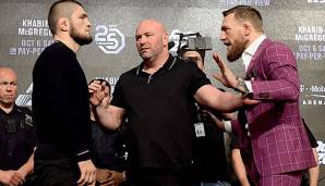 Conor McGregor und Khabib treten Sonntagnacht gegeneinander an.